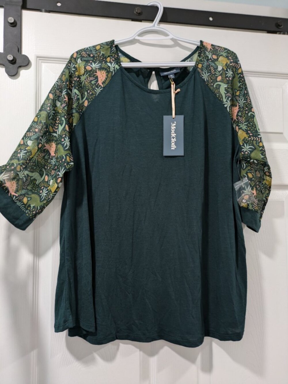 NWT Modcloth Dinosaur Raglan Top